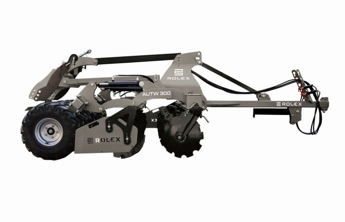 Scheibenegge Saatbetkombination "AUTW"  Gummisicherung - mit Tranportreifenwalze + Hydropack + Deichsel - gezogene Version 270 