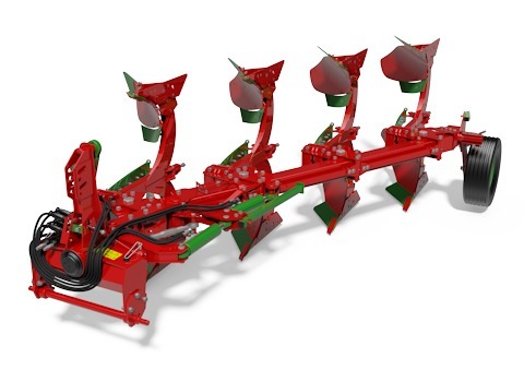 Drehpflug Vario "POV4" Federsteinsicherung - Korperabstand 100cm