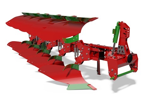 Leichter Drehpflug mit Halbautomatischem Schutz (Federschutz)  POL3 Korperabstand 85 cm